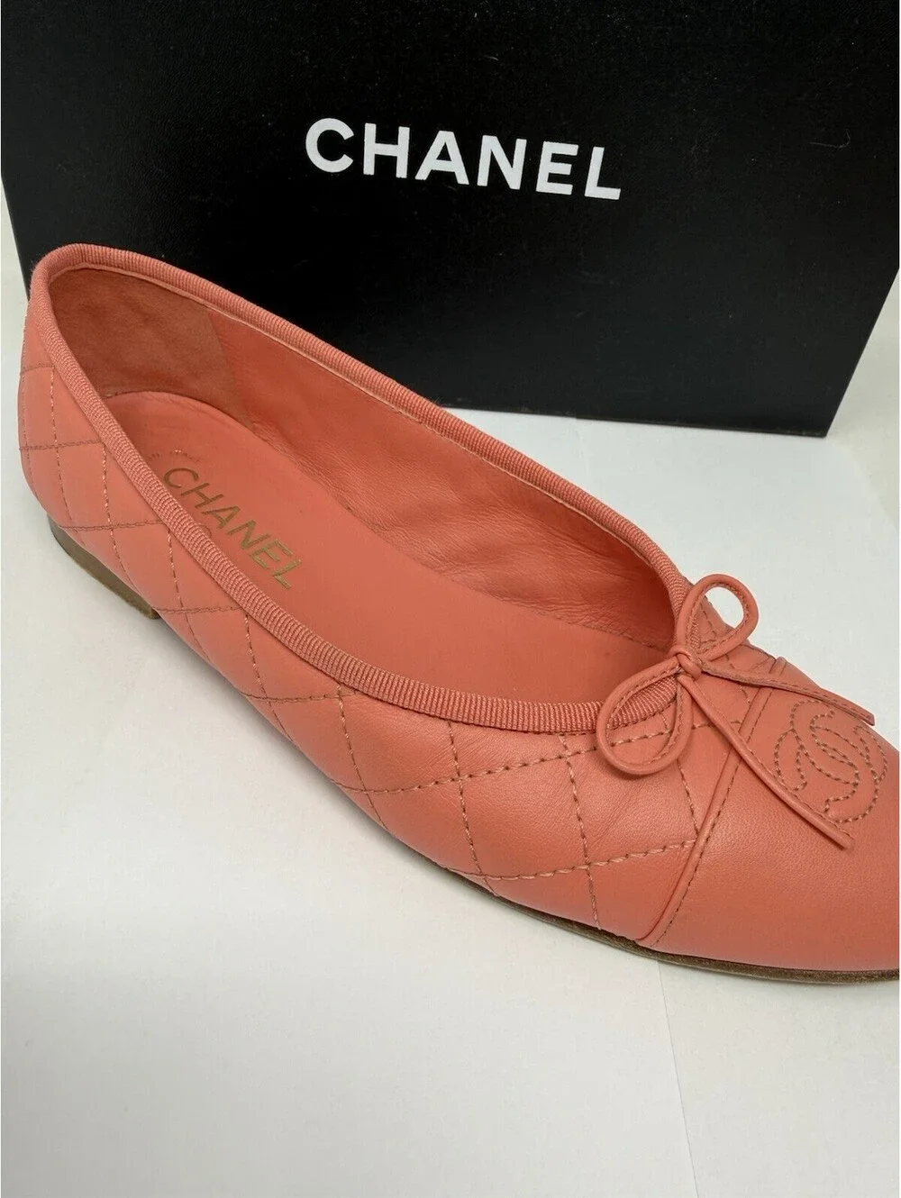 Chanel  Coral Ballet Flats 39